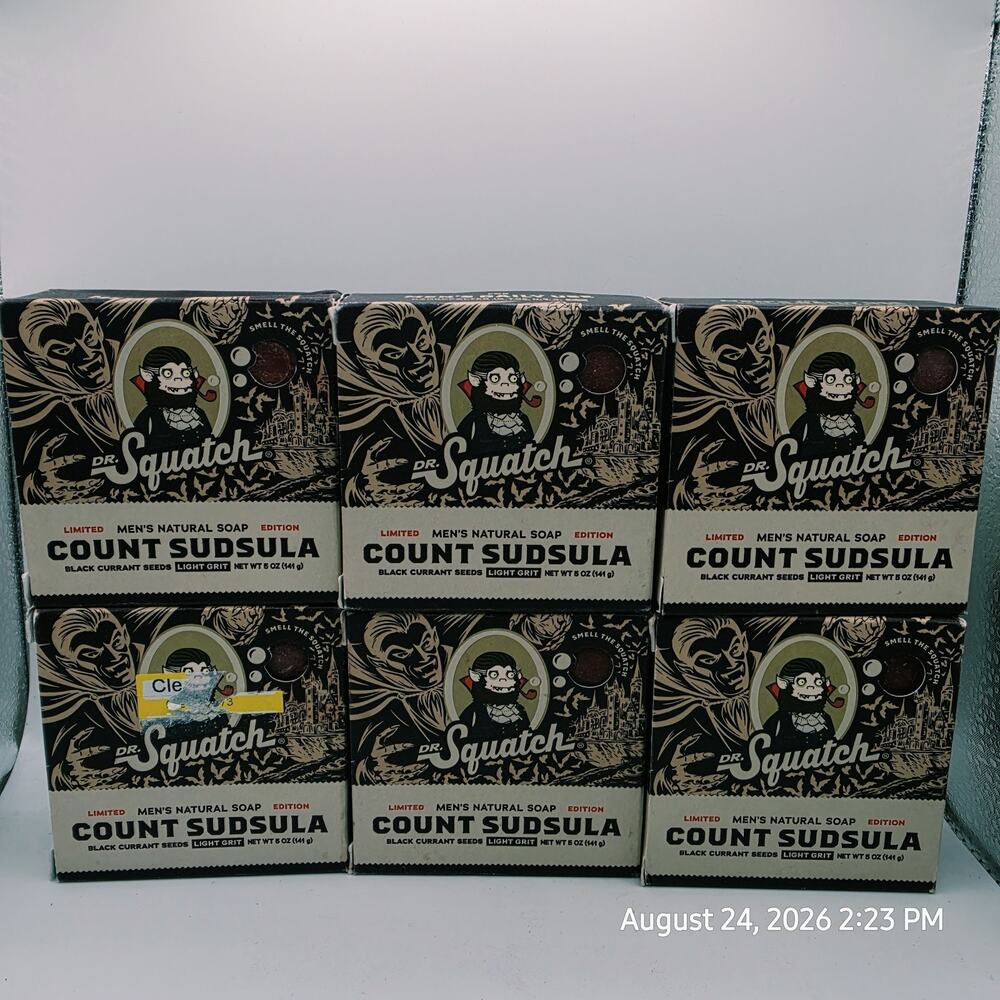 6 Pk Dr. Squatch Soap Count Sudsula Halloween Limited Edition Natural Men's